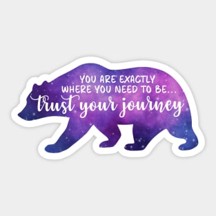 Spirit Bear Silhouette Positive Quotes Affirmation Reminder Sticker